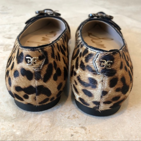 2xHP Sam Edelman Leopard Print Pointed Toe Flats - Picture 5 of 7